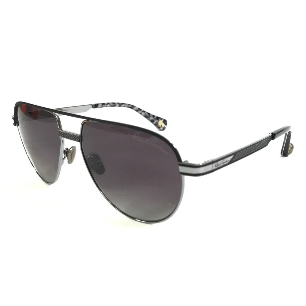 Robert Graham Sunglasses CONRAD GUN Gunmetal Aviator with Brown Polarized Lenses